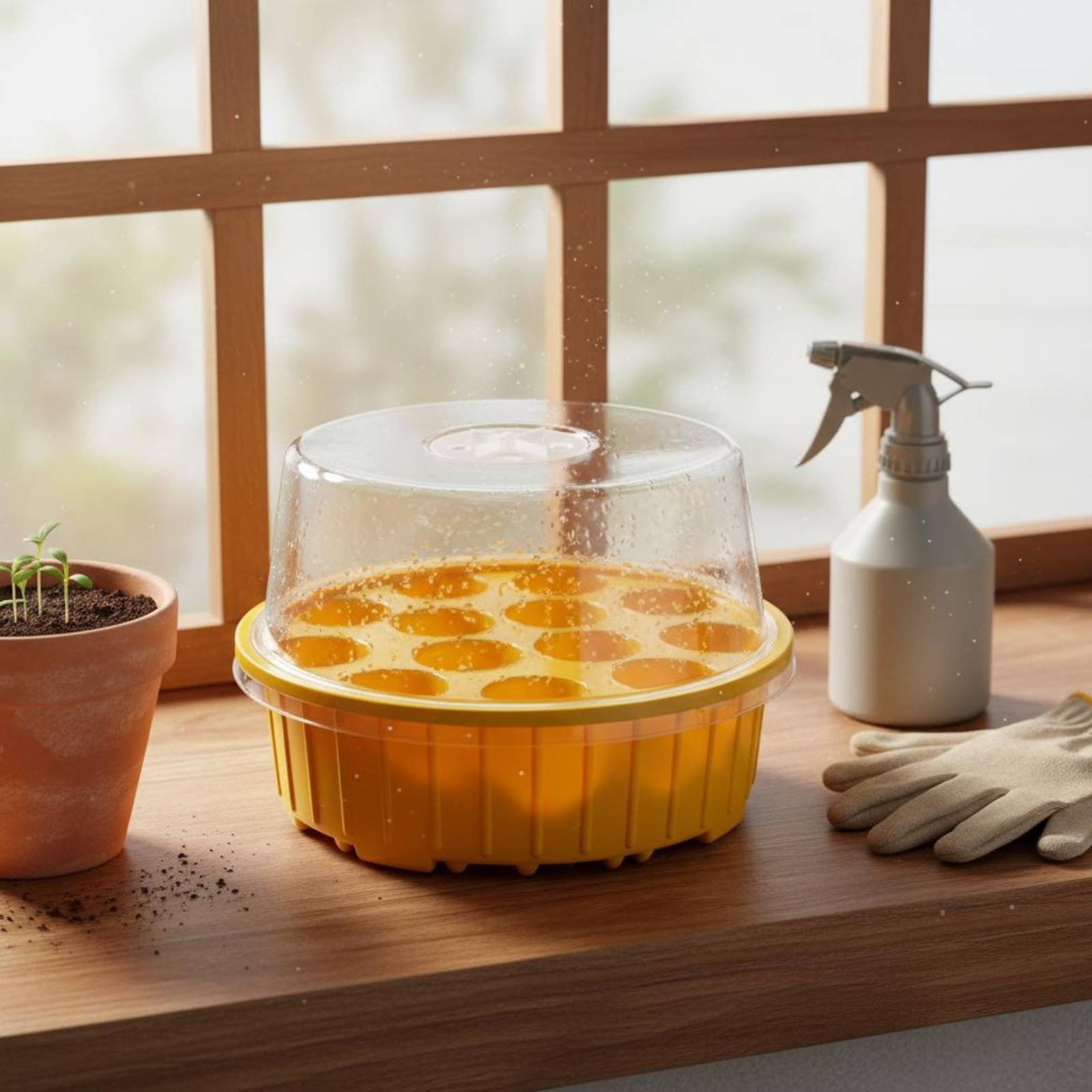 Propagation Tray Dome - 3 Pieces 13-Hole Seed Tray Moisture