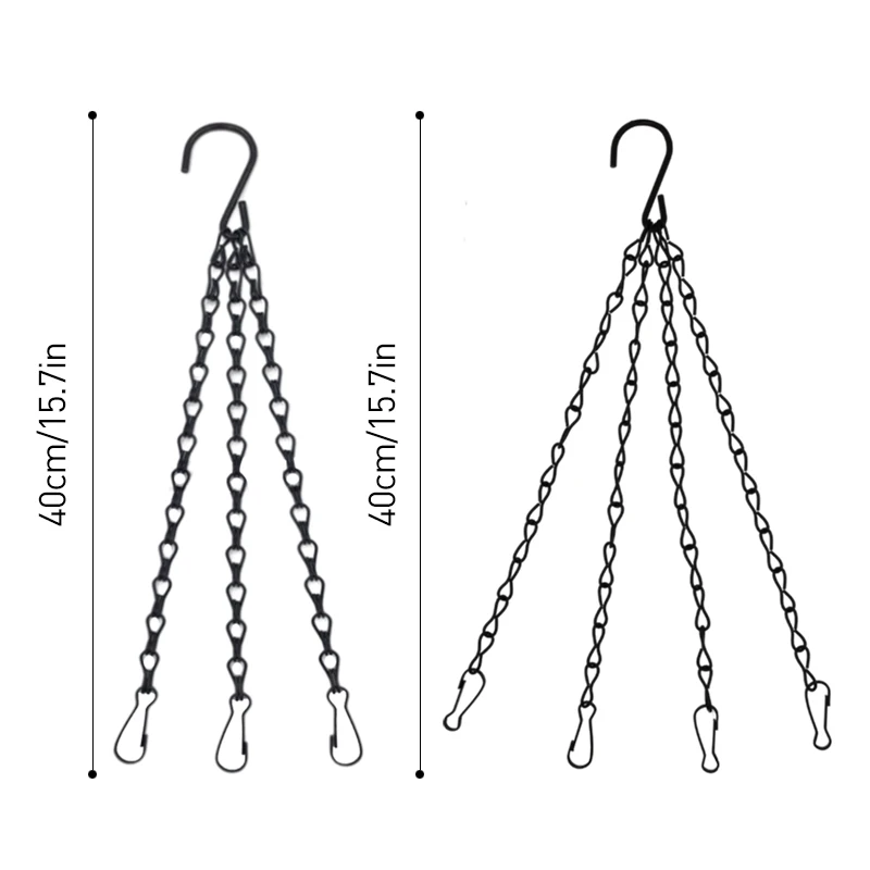 Gardening Tools Basket - 1pc 40cm Garden Basket Hanging Metal