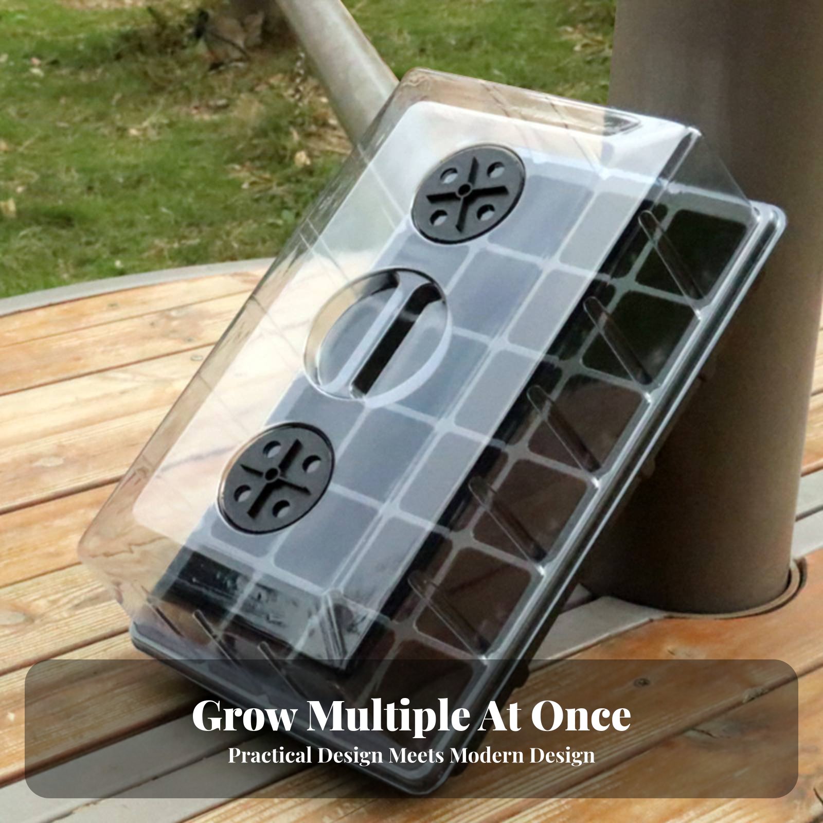 Propagation Tray Dome - 24 Compartment Nursery Tray Transparent Lid