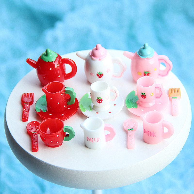 Gardening Tools Wholesale - Pink Tea Set Miniature Figurine Cup