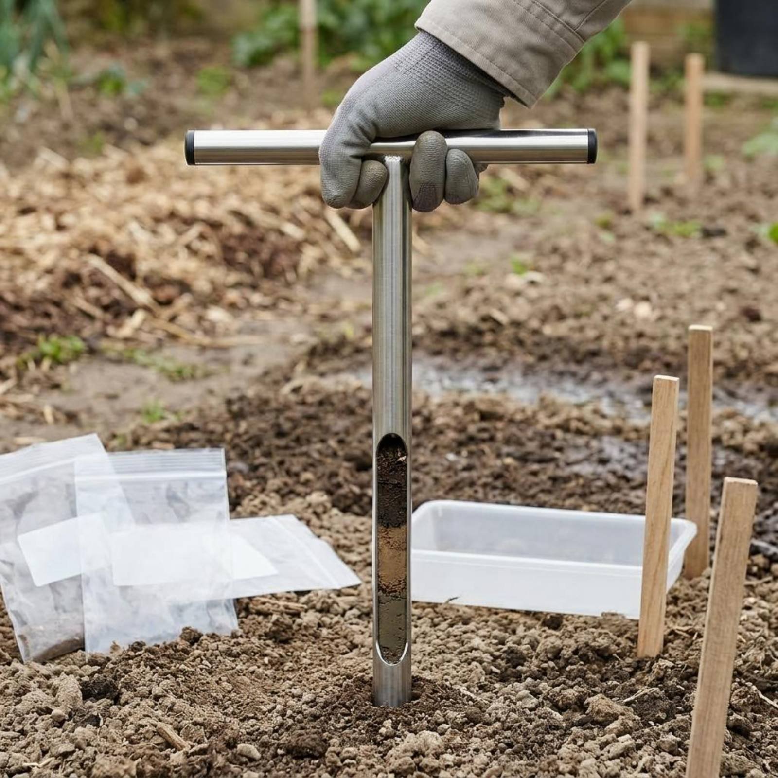 Gardening Tools Heavy Duty - Stainless Steel Soil Sampler Easy to