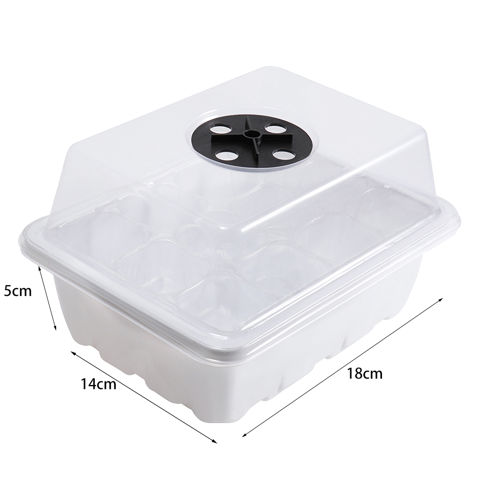 Propagation Tray Dome - 12 Holes Seed Starter Tray with