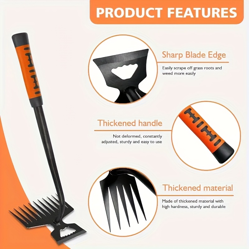 2 in 1 Garden Weeding Rake 5/6 - đánh giá và giá Gardening Tools To Remove Grass