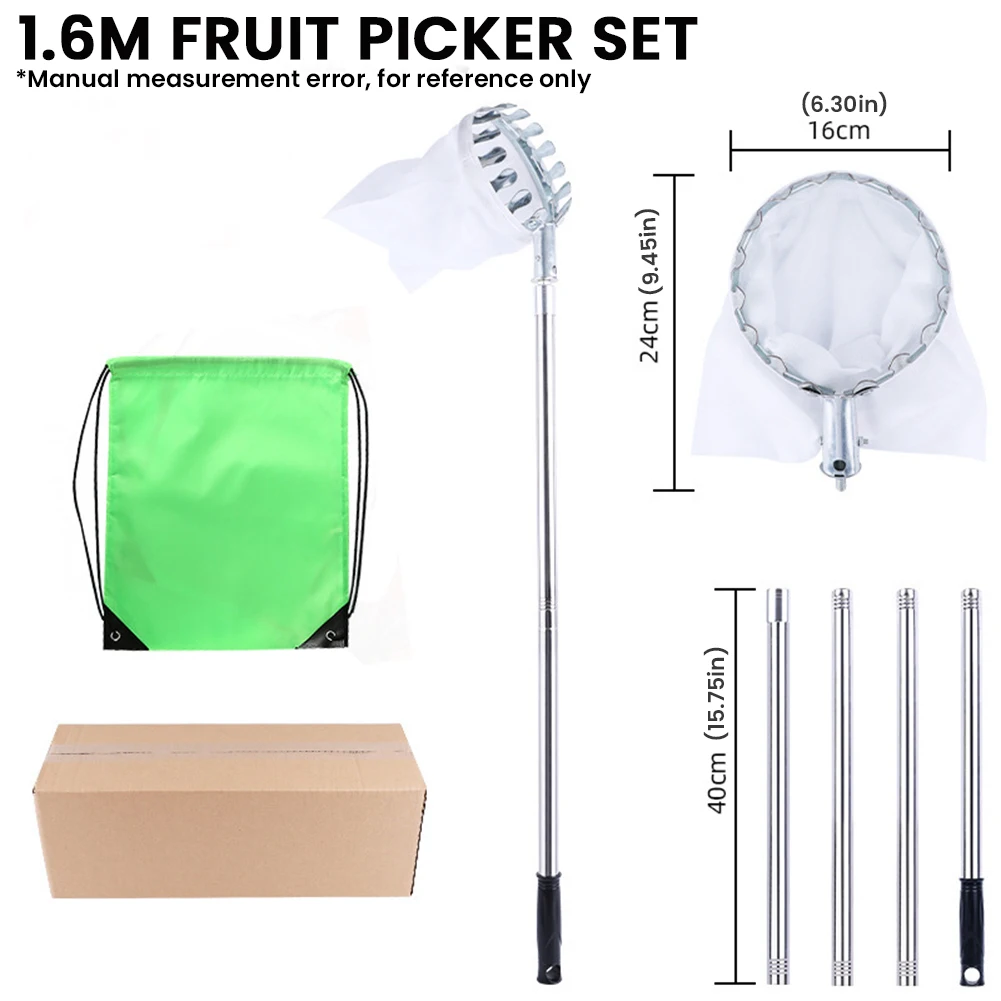 1.6-4M Fruit Picker Tool Metal - đánh giá và giá Gardening Tools Basket