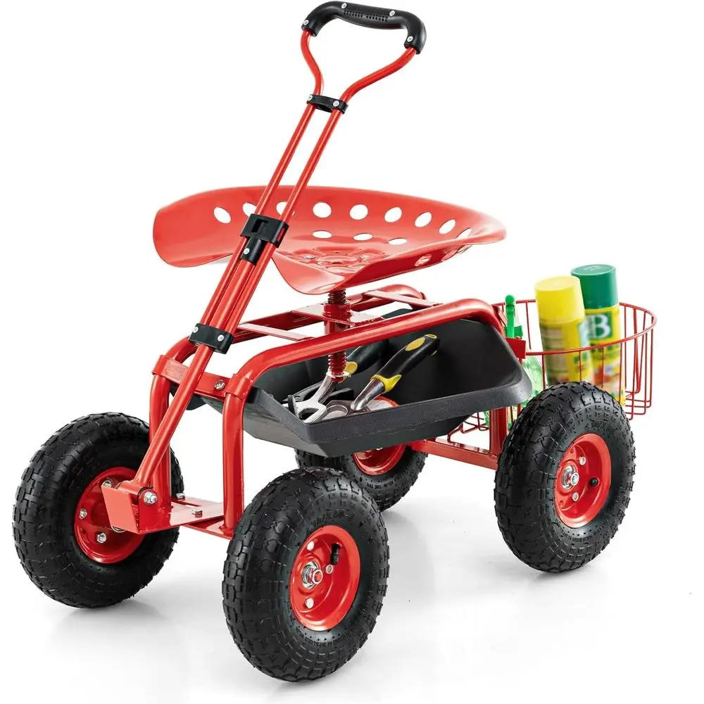 Adjustable Garden Cart with Sw - đánh giá và giá Gardening Tools Basket