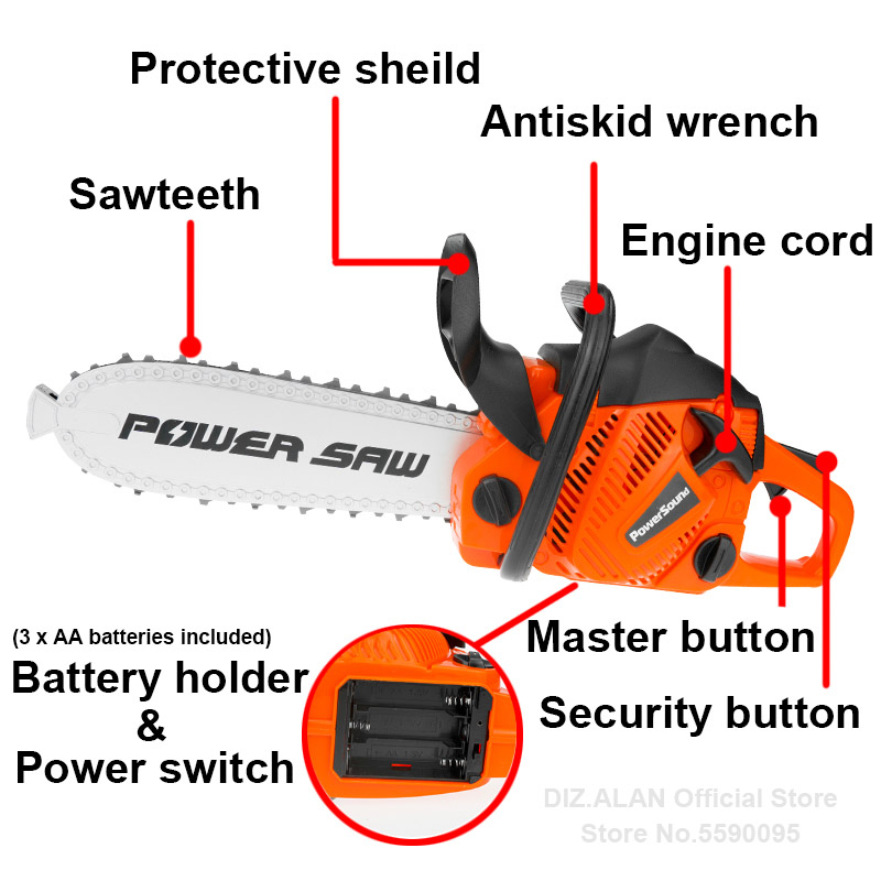 Electric Toy Chainsaw Kids Toy - đánh giá và giá Gardening Tools For 6 Year Old