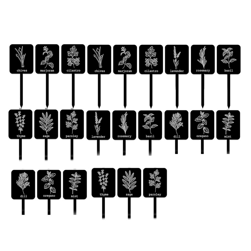 24Pcs Acrylic Plant Label Sign - đánh giá và giá Gardening Tools Names