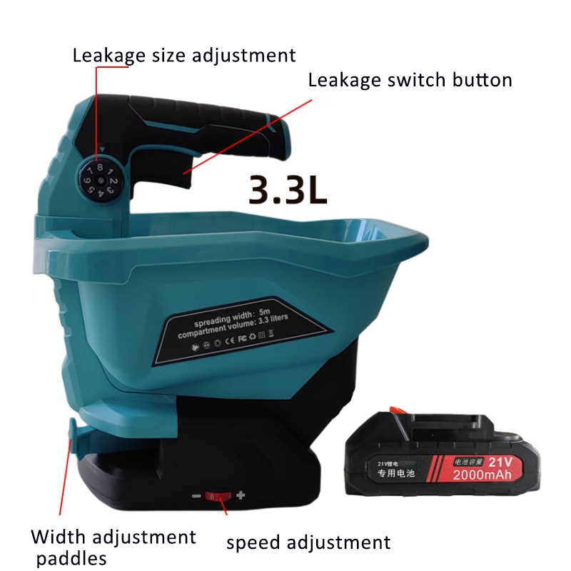 3.3L Automatic Fertilizer Spre - đánh giá và giá Grass Seed Spreader