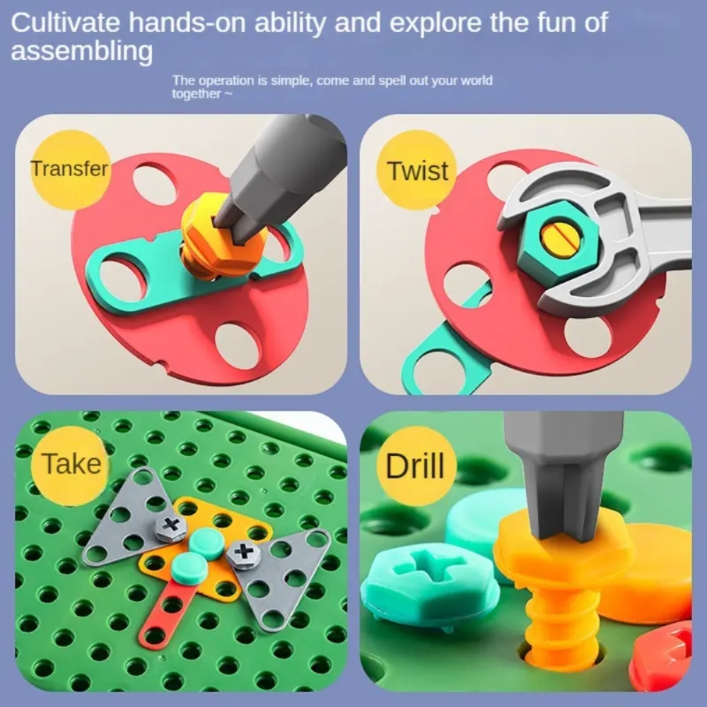 450Pcs Kids STEM Drill Set Cre - đánh giá và giá Gardening Tools Kids